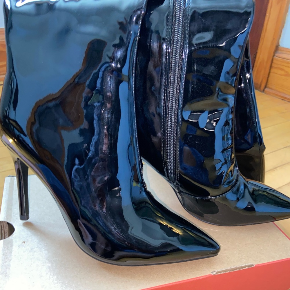 Stiletto Black Knee High Boots